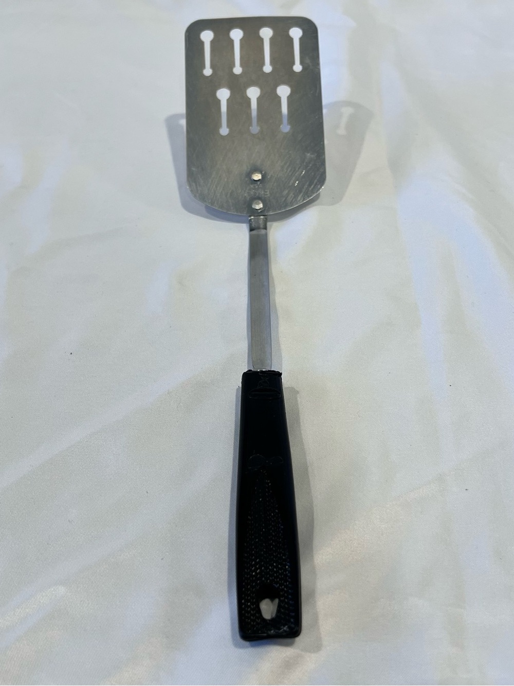 Vintage EKCO USA Stainless Steel Keyhole Slotted Turner Spatula